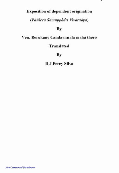 Exposition of Dependent Origination (English)